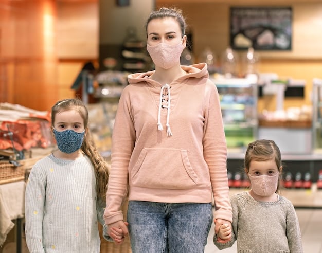 A split image showcasing a child wearing clothing being tested for harmful chemicals, and a mother shopping with a child, emphasizing the need for safe and compliant products for vulnerable consumers.