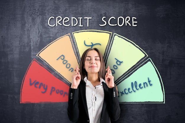 A visual representation of a credit score increasing over time, accompanied by icons representing actions taken to improve the score, such as disputing errors and managing credit utilization.