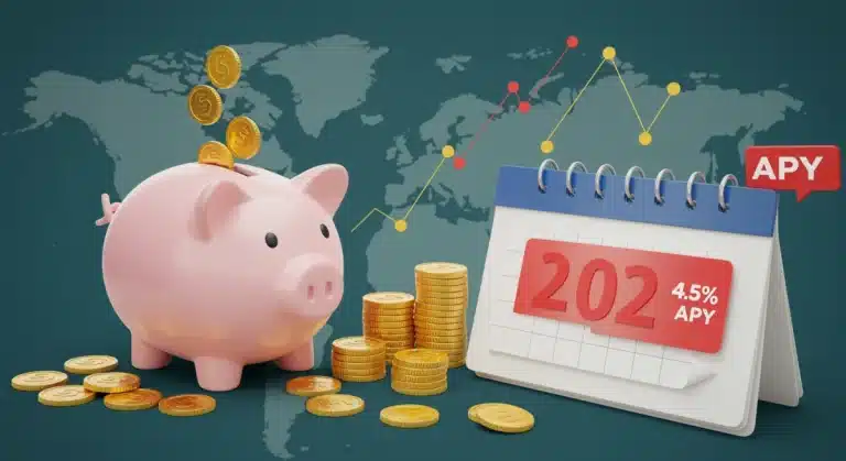 High-yield savings account comparison 2025 with 4.5% APY