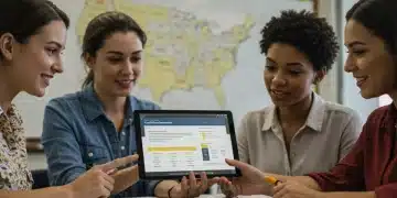 Teachers reviewing updated certification requirements on a tablet, symbolizing 2026 changes in US education.