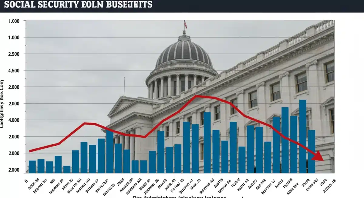 Graph illustrating Social Security benefit projections and cost of living adjustments