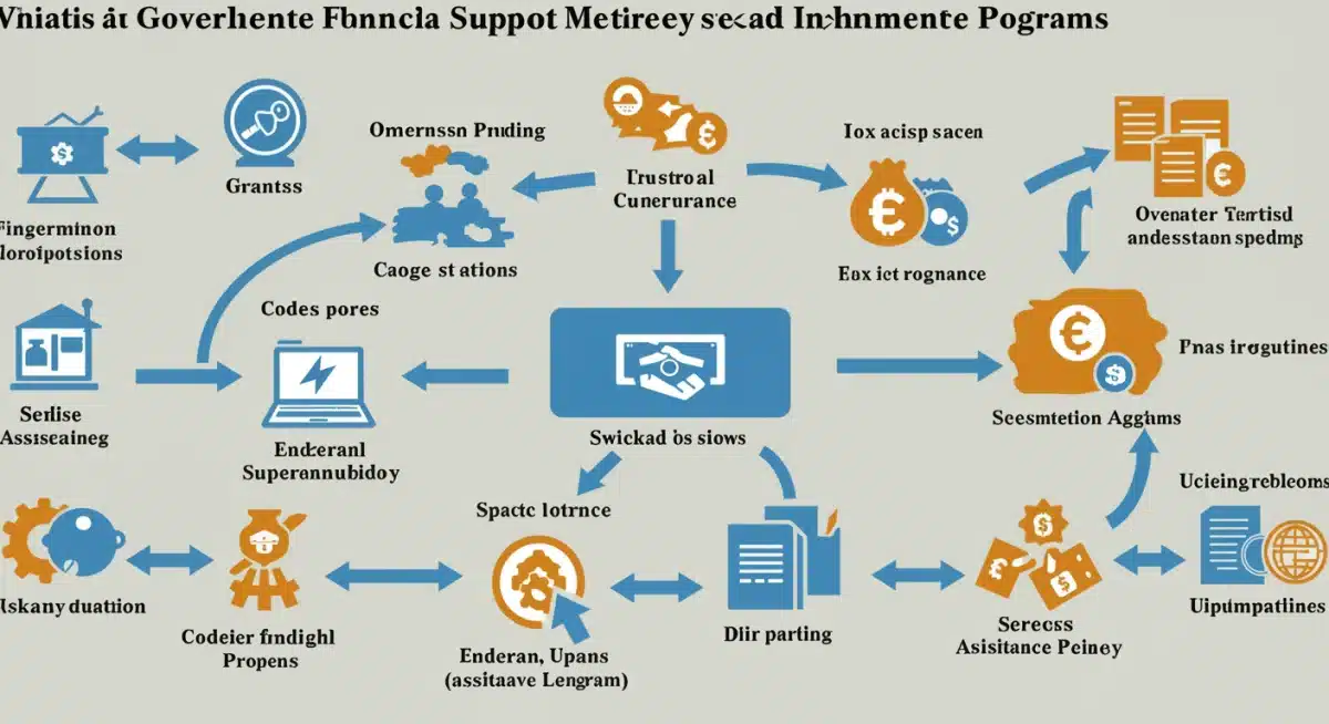 Infographic detailing federal financial support for small businesses