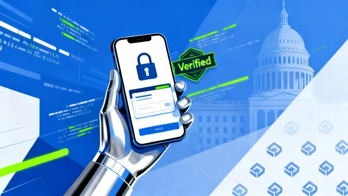 Secure digital wallet on a smartphone with regulatory symbols