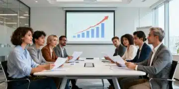 Small business owners discussing federal loan program eligibility