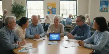Seniors comparing Medicare Part D plans on a tablet in 2026