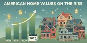 Upward trend in US home values forecast for 2026, illustrating economic growth