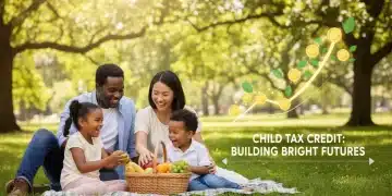 Happy family enjoying a picnic, symbolizing financial well-being from Child Tax Credit