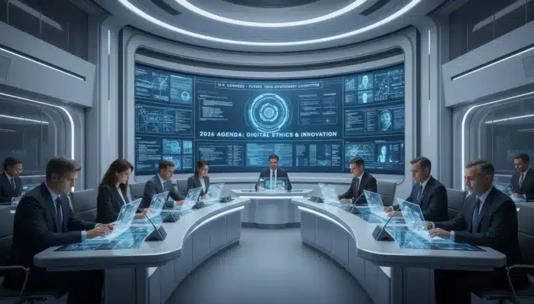 Congressional committee reviewing technology oversight findings in 2026
