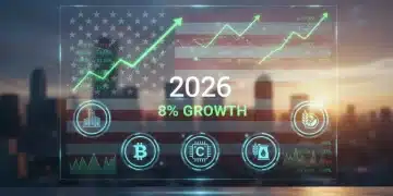 Financial dashboard showing 2026 US investment growth strategies