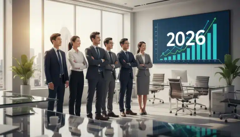 People confidently reviewing 401(k) growth projections for 2026