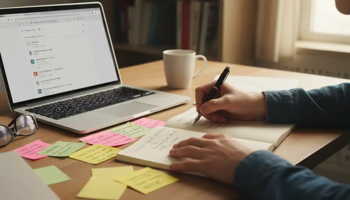 Student writing a compelling graduate school personal statement