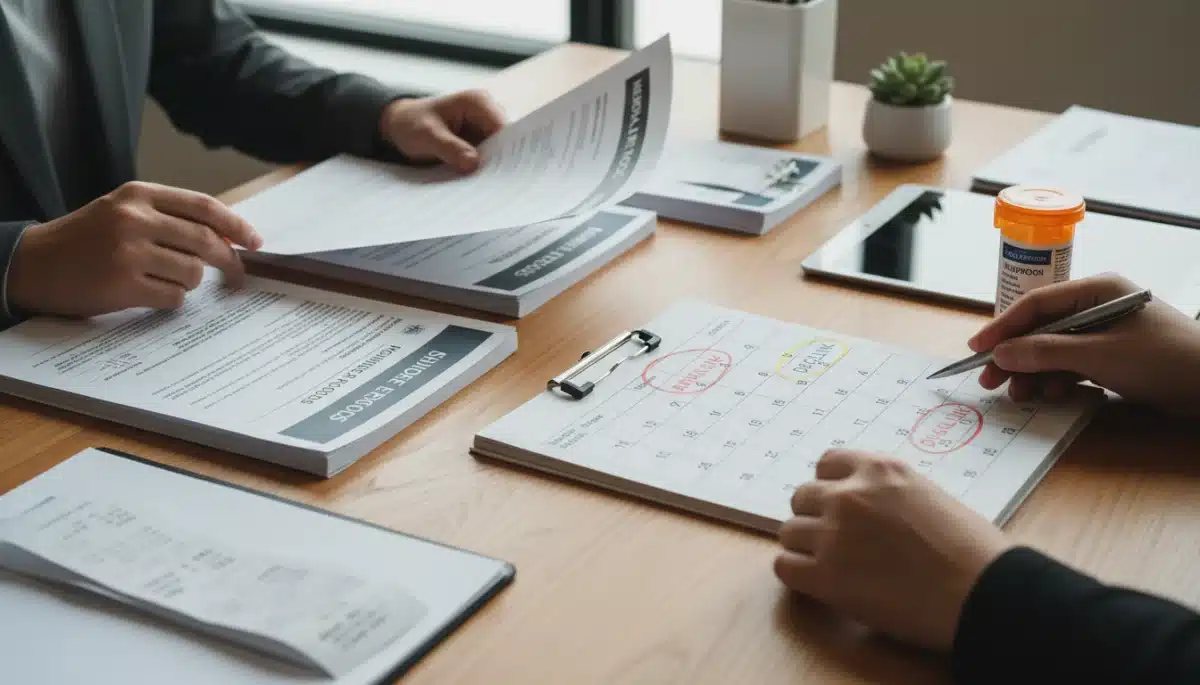 Organizing medical and insurance documents for Medicare appeal
